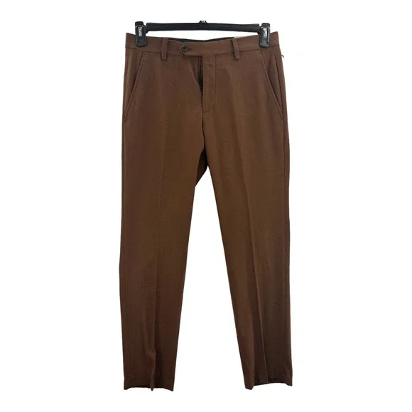 Alfani | Pants | Alfani Mens Slimfit Solid Suit Pants Vicuna Brown 3wx30l |  Poshmark